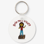 Dark Girl on Soapbox Keychains