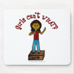 Dark Girl on Soapbox Mousepads