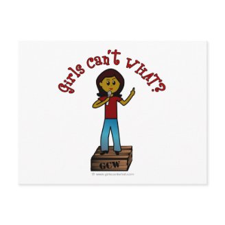 Dark Girl on Soapbox Postcard
