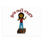 Dark Girl on Soapbox Postcard