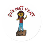 Dark Girl on Soapbox Stickers