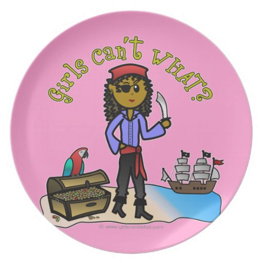 Dark Girl Pirate Plates
