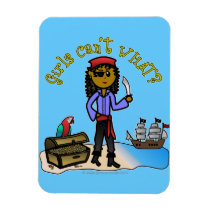 Dark Girl Pirate Flexible Magnets