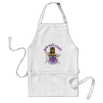 Dark Girl Playing Drums aprons
