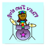 Dark Girl Playing Drums Posters