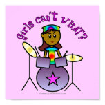 Dark Girl Playing Drums Posters