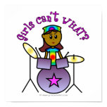 Dark Girl Playing Drums Posters