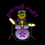 Dark Girl Playing Drums Tee Shirts