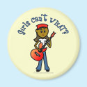 Dark Girl Playing Guitar magnets
