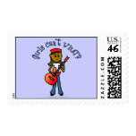 Dark Girl Playing Guitar Stamps