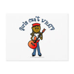 Dark Girl Playing Guitar Postcards