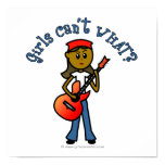 Dark Girl Playing Guitar Prints