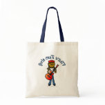 Dark Girl Playing Guitar Tote Bags