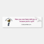 Dark Girl Playing Trumpet Bumper Sticker