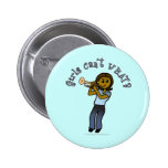 Dark Girl Playing Trumpet Buttons