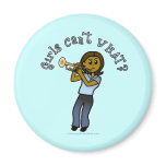 Dark Girl Playing Trumpet Fridge Magnet