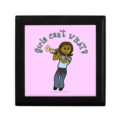 Dark Girl Playing Trumpet Gift Box