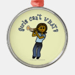 Dark Girl Playing Trumpet Ornament