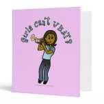 Dark Girl Playing Trumpet Vinyl Binder