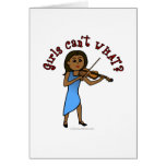 Dark Girl Playing Violin Card