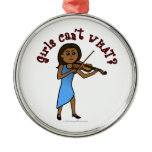 Dark Girl Playing Violin Ornament