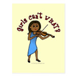 Dark Girl Playing Violin Postcard