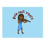 Dark Girl Playing Violin Postcards