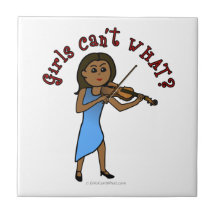 Dark Girl Playing Violin Tiles