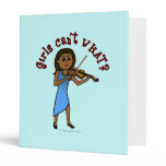 Dark Girl Playing Violin Vinyl Binders