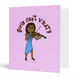 Dark Girl Playing Violin Vinyl Binders