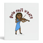 Dark Girl Playing Violin Vinyl Binders