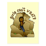 Dark Girl Rock Climber Post Card
