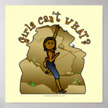 Dark Girl Rock Climber Posters