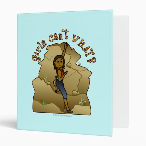 Dark Girl Rock Climber Vinyl Binders