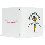 Dark Girl Runner in Green Uniform Vinyl Binders