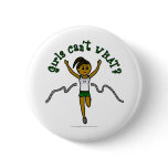 Dark Girl Runner in Green Uniform Pins