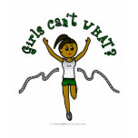 Dark Girl Runner in Green Uniform Shirts