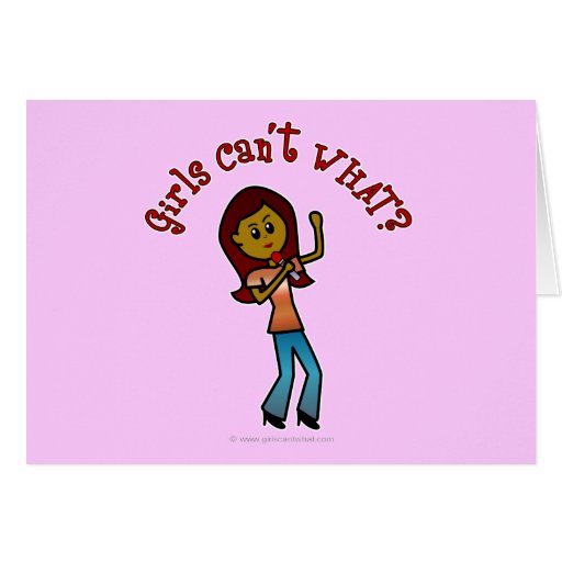 Dark Girl Singer Card