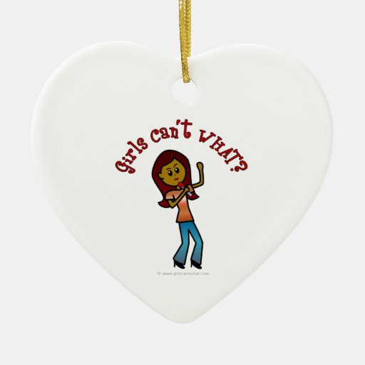 Dark Girl Singer Christmas Ornament