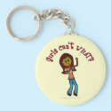 Dark Girl Singer keychains