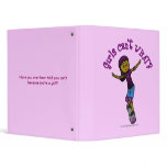 View more Dark Girl Skater with Helmet Binders personalized gift ideas for girls Dark Girl Skater with Helmet Binders