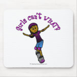 View more Dark Girl Skater with Helmet Mousepads personalized gift ideas for girls Dark Girl Skater with Helmet Mousepads