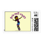 View more Dark Girl Skater with Helmet Stamps personalized gift ideas for girls Dark Girl Skater with Helmet Stamps