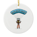 Dark Girl Sky Diver Christmas Ornament