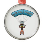 Dark Girl Sky Diver Christmas Tree Ornaments
