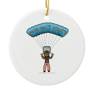 Dark Girl Sky Diver Christmas Ornament