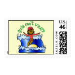 Dark Girl Surfer Stamps