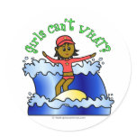 Dark Girl Surfer Stickers