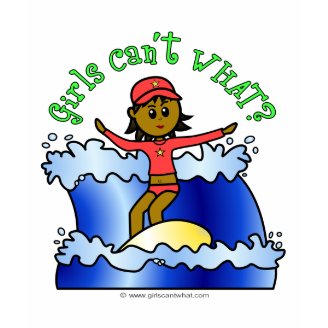 Dark Girl Surfer T Shirts