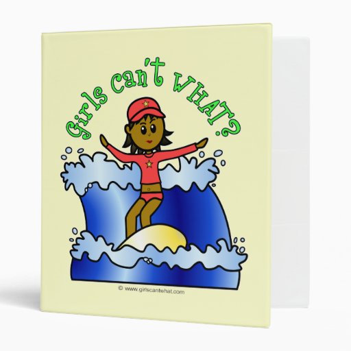 Dark Girl Surfer Vinyl Binder